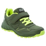 Jack Wolfskin Woodland Low Vc Kids Hiking Shoes, Green/Lime