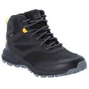 Jack Wolfskin Woodland Texapore Mid Kids WP Shoes, Black/Burly Yellow