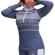 Kari Traa Perle Women's Half-Zip Baselayer, Sail