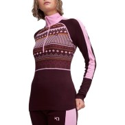 Kari Traa Perle Women's Half-Zip Baselayer, Syrup