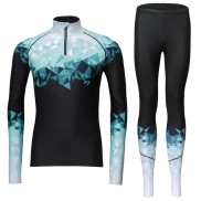 KV+ Tornado 2 Piece Unisex Suit, Black/Turquoise