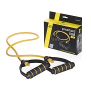 Let's Bands Powerbands Tube (Light), Yellow | Pretestības Gumija Ar Rokturiem