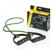 Let's Bands Powerbands Tube (Medium), Green | Pretestības Gumija Ar Rokturiem