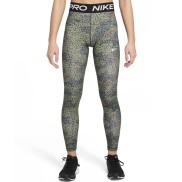 Nike Pro Dri-Fit Older Girls Leggings, green/ white