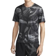 Nike Dri-FIT Miler Men's SS Camo Running Top, Black