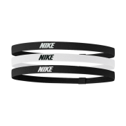 Nike Elastic Headbands 2.0 3 Pack, black/white