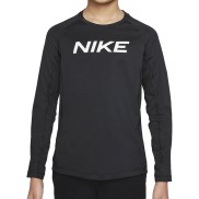 Nike Pro Dri-Fit Boys Long-Sleeve Top, Black
