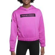 Nike Pro Therma-FIT Girls Pullover Hoodie, Fuschia/Black