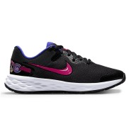 Nike Revolution 6 NN SE Kids Running Shoes, Black/Lapis/Very Berry