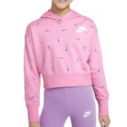 Nike Sportswear Cropped Pullover Hoodie Girls, Pink