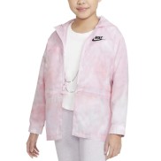 Nike Sportswear Windrunner Girls Tie-Dye Printed Jacket, Pink