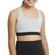 Nike Swoosh Girls Sports Bra, Carbon Heather