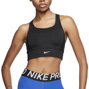 Nike Swoosh Medium-Support 1-Piece Pad Bra, Black | Sporta Krūšturis