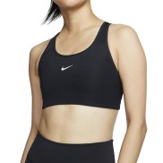 Nike Swoosh Medium-Support 1-Piece Pad Sports Bra, Black | Sporta Krūšturis