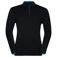 Odlo 1/2 Zip Warm Merino Men's Shirt, Black/Blue