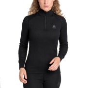 Odlo Active Warm Eco Half-zip Women's Turtleneck Baselayer Top, Black