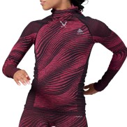 Odlo The Blackcomb ECO Women's LS With Facemask, Festival Fuchsia /Space Dye