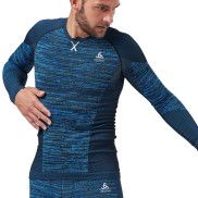 Odlo The Blackcomb ECO LS Men's,  Indigo Bunting /Space Dye