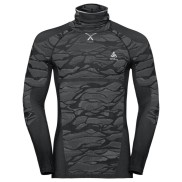 Odlo Men's Blackcomb Warm Long-Sleeve Base Layer Top, Black/Grey