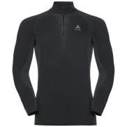 Odlo Men's Performance Warm 1/2 Zip Turtle Base Layer, Black