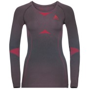 Odlo Performance Evo Warm Women's LS Baselayer, Odyssey Gray/Pink