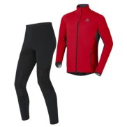 Odlo Stryn Men's Ski Set, Red/Black
