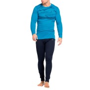 Odlo Winter Special Active Warm Eco Men's Base Layer Set, Stunning Blue