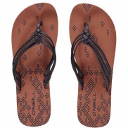 O'Neill 3-Strap Ditsy Flip Flops, black