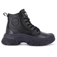Palladium Pallawave Women's Leather Boots, Black