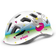 R2 Bunny Kids Helmet, Glossy White/Blue/Pink