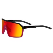 R2 Factor Sport Sunglasses, Matt Black, Raspberry/Grey With Platinum