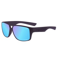 R2 Master Sport Sunglasses, Matte Plum Blue/Purple Blue Revo Polarized