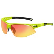 R2 Racer Sport Sunglasses, Grey, Yellow