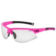 R2 Racer Sport Sunglasses, Matt Pink, Clear To Grey