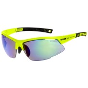 R2 Racer Sport Sunglasses, Neon Yellow/Black