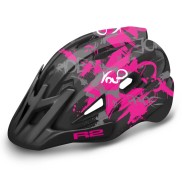 R2 Wheelie Kids Bike Helmet, Black/Pink