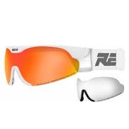 Relax Cross Ski Goggles, Shiny White, Inferno Platinum