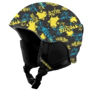 Relax Kids Ski Helmet Twister, Shiny Black/Neon Yellow/Blue