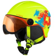 Relax Kids Ski Helmet Twister Visor, Yellow/Red/Blue