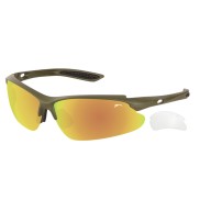 Relax Mosera Sport Sunglasses, Brown Bronze, Matt Green