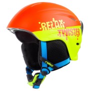 Relax Twister Kids Ski Helmet, Matte Neon Orange/Neon Yellow
