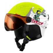 Relax Twister Visor Ski Helmet, Matt Yellow/White | Bērnu Slēpošanas Ķivere