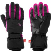 Relax Women's Ski Gloves Hella, Black/Pink