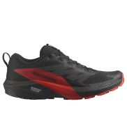 Salomon Sense Ride 5 Men's Shoes, Black/Fiery Red