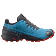 Salomon Speedcross 5 GTX Men's Shoes, Hawaiian Ocean/Cherry Tomato