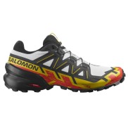Salomon Speedcross 6 Men's Trail Shoes, White/Black/Empire Yellow