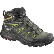 Salomon X Ultra 3 Mid GTX Men's Hiking Shoes, grey/green
