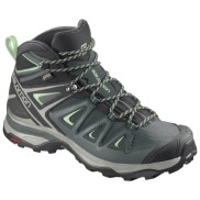 Salomon X Ultra 3 Mid GTX Women's Hiking Shoes, Dark Green/Green