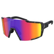 Scott Shield Compact Sunglasses, Marble Black/Teal Chrome