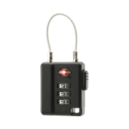 Basic Nature Combination Lock With Cable, black